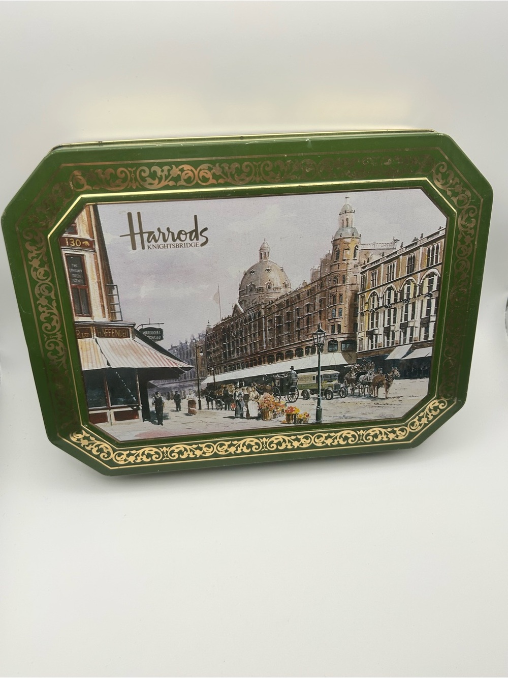 Harrods Vintage Decorative Knightsbridge Tin London England Collectible Empty